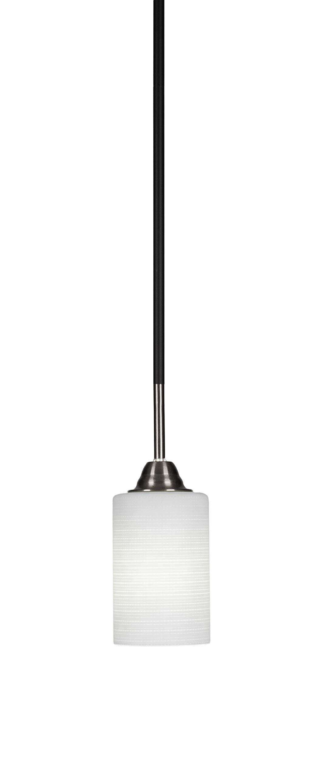 Toltec Lighting Paramount 1 Light Mini Pendant In Matte Black & Brushed Nickel (3401-Mbbn-4061)
