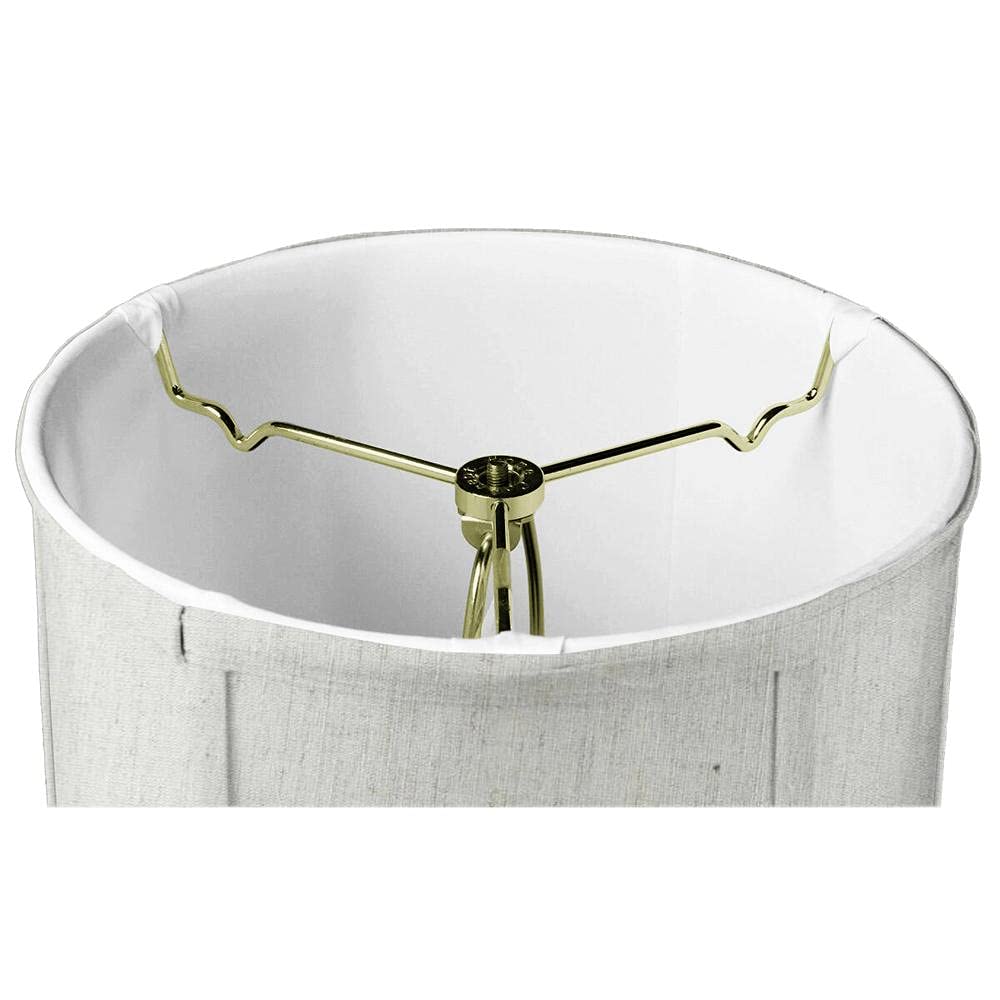 Homeconcept Prestige Tall Drum Lampshade - 14X16X17 Textured Oatmeal Linen With Brass Spider Fitter