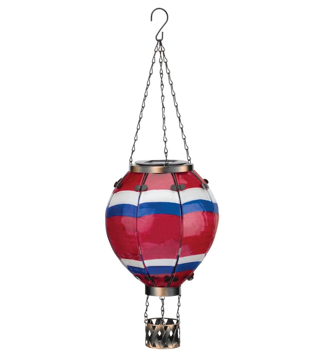 Regal Art & Gift Solar Hot Air Balloon Lantern - Hanging Solar-Powered Led Lights, Waterproof Portable Decorative Outdoor Lamp M