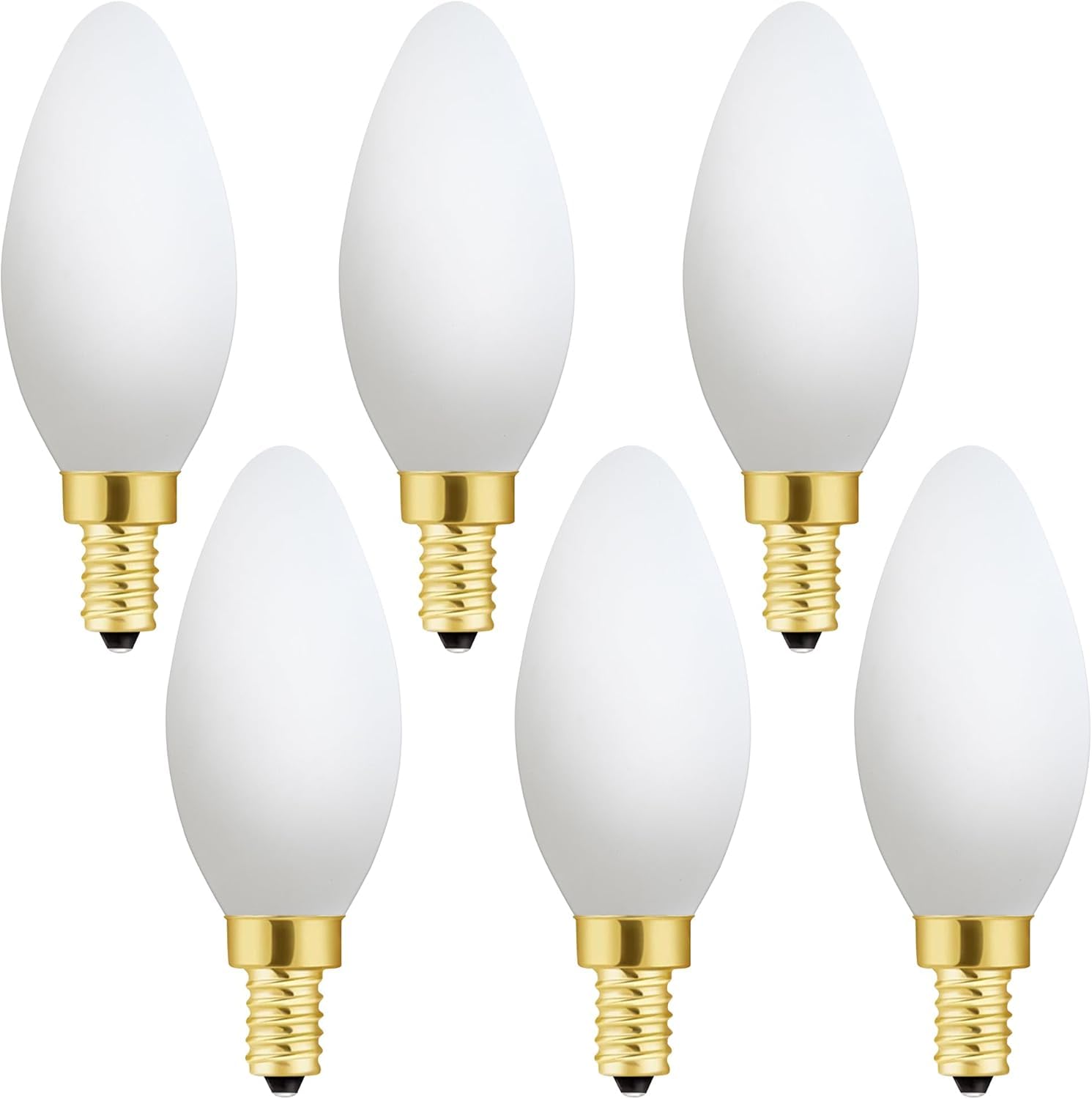 Xininsun E12 Led Bulb,Frosted Chandelier Light Bulbs 40 Watt Equivalent,Type B Candle Light Bulbs,Milky White Candelabra Led Bul