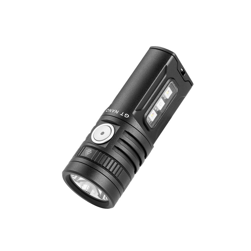 LUMINTOP GT Nano 6.0 Mini Thrower Flashlight, 720 Lumens, 410m Beam, USB-C, RGBW & UV LEDs, IPX-8 Waterproof,