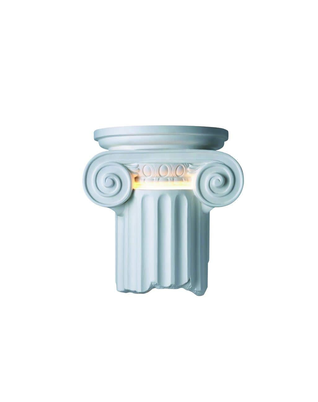 Justice Design Group Lighting CER-4715-BIS Wall Sconce with Ceramic Bisque Shades, White