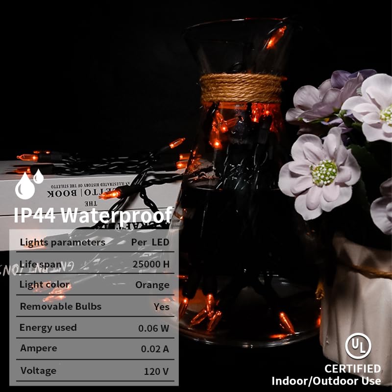 Multi-Sparking Red Christmas Lights (11 Feet, 35 Count) - Mini Red Christmas Tree Lights White Wire, Led Christmas Lights For Valentines Day Outdoor Christmas Decorations