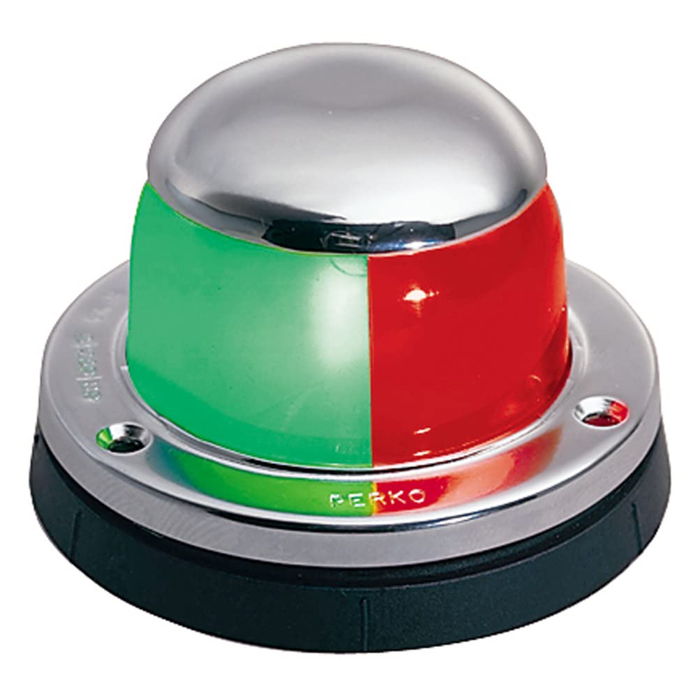 Perko Bi-Color Light, Chrome-Plated, Horizontal-Mount, Extra Large, Black, Model 0972DP0CHR