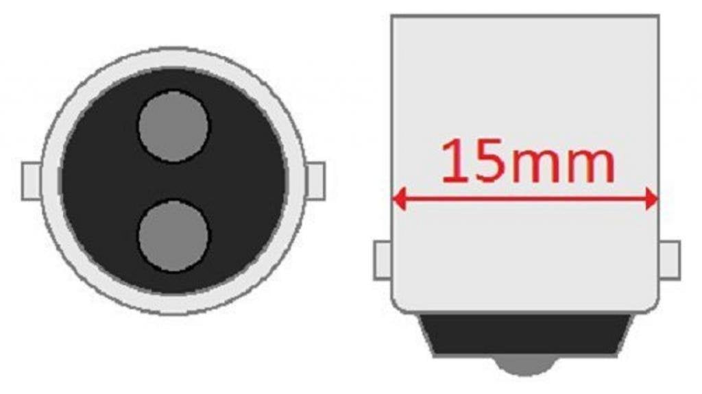 Cec Industries #1158 Bulbs, 6.4/7 V, 16.57/5.25 W, Ba15D Base, S-8 Shape (Box Of 10)