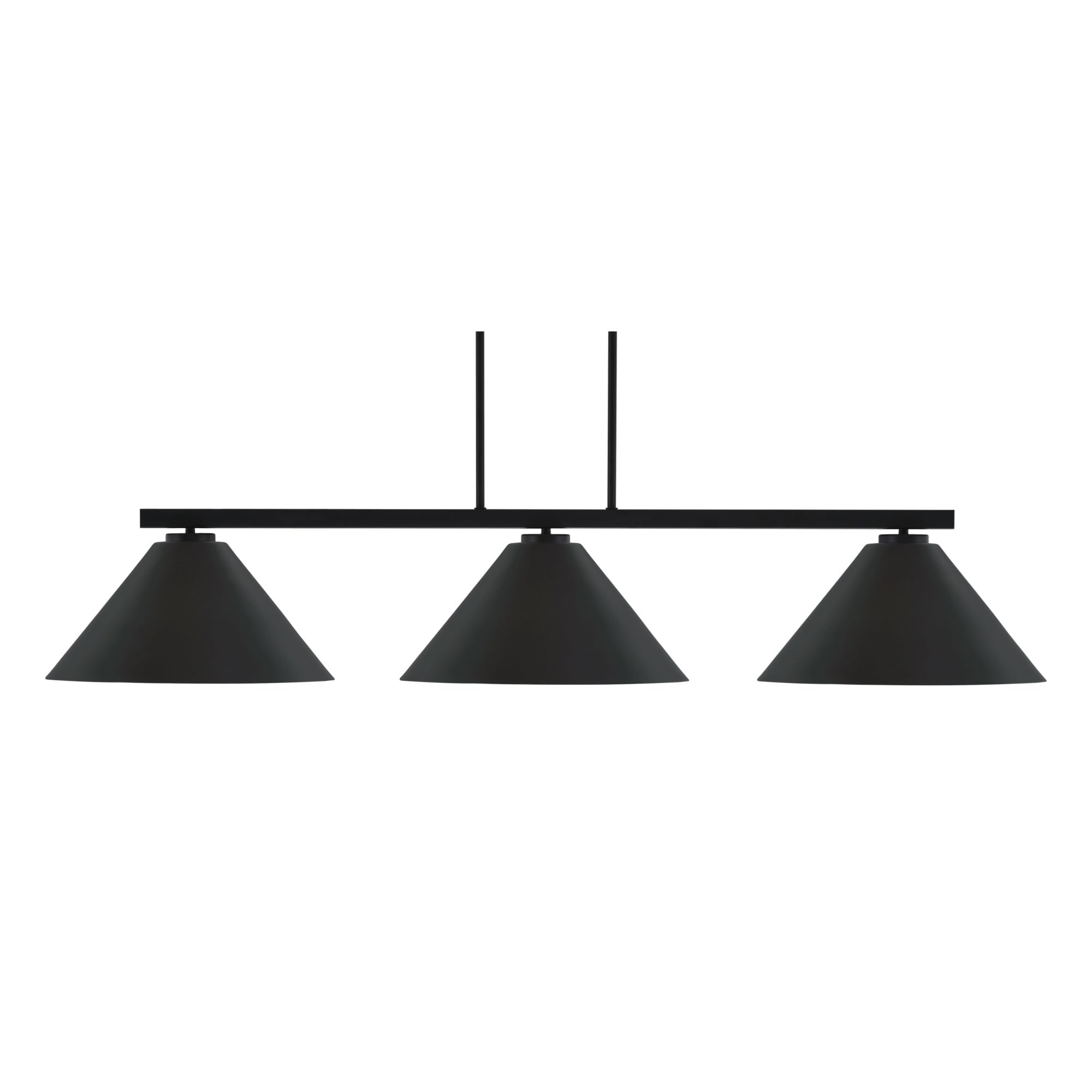 Atlas 3 Light Bar, Matte Black Finish, 14" Matte Black Cone Metal Shades