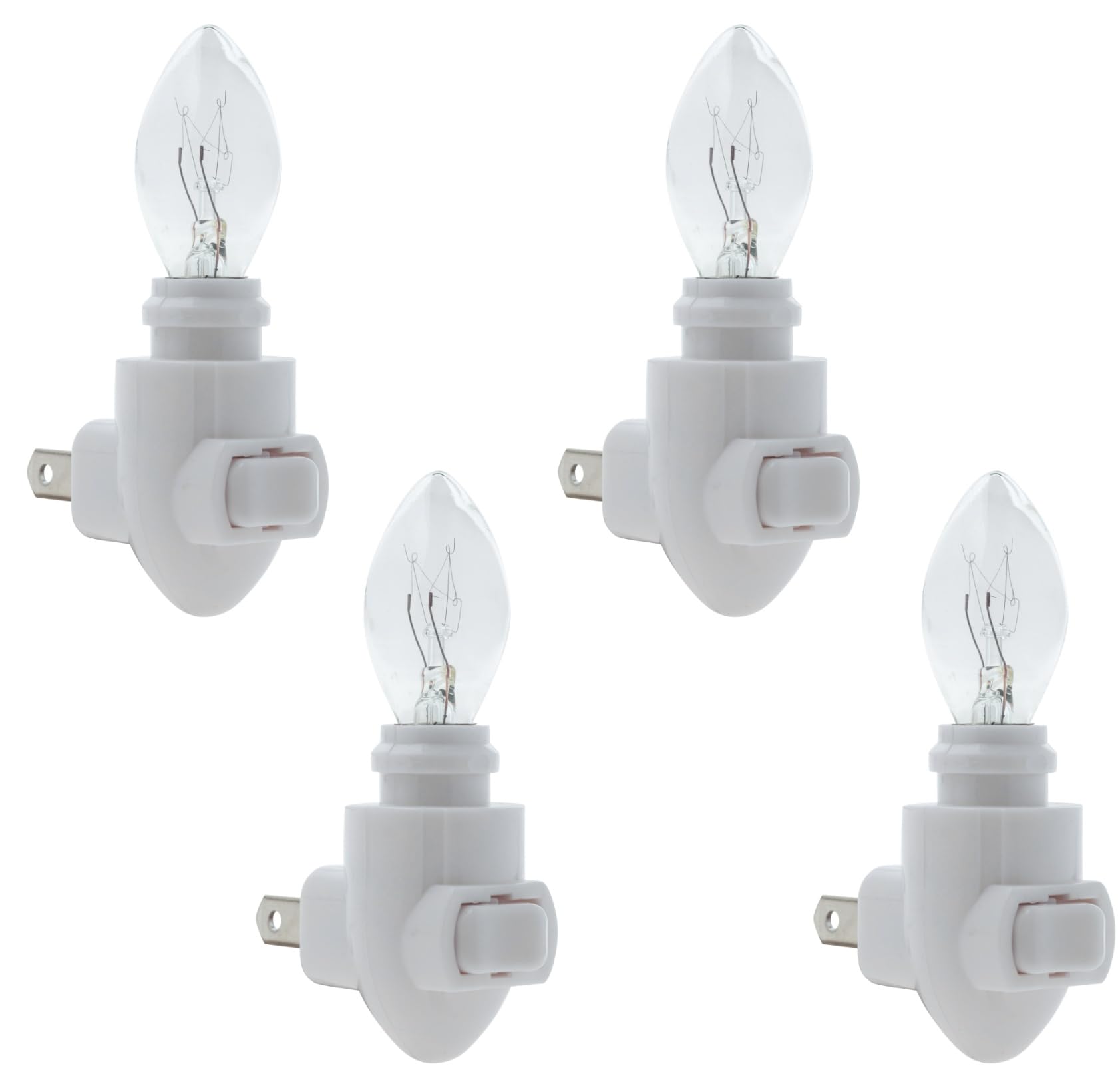 Projectpak Night Light Module, 4W Bulb, White Plastic, DIY Decorative Lights, Pack of 4, Model NLSWW+3227