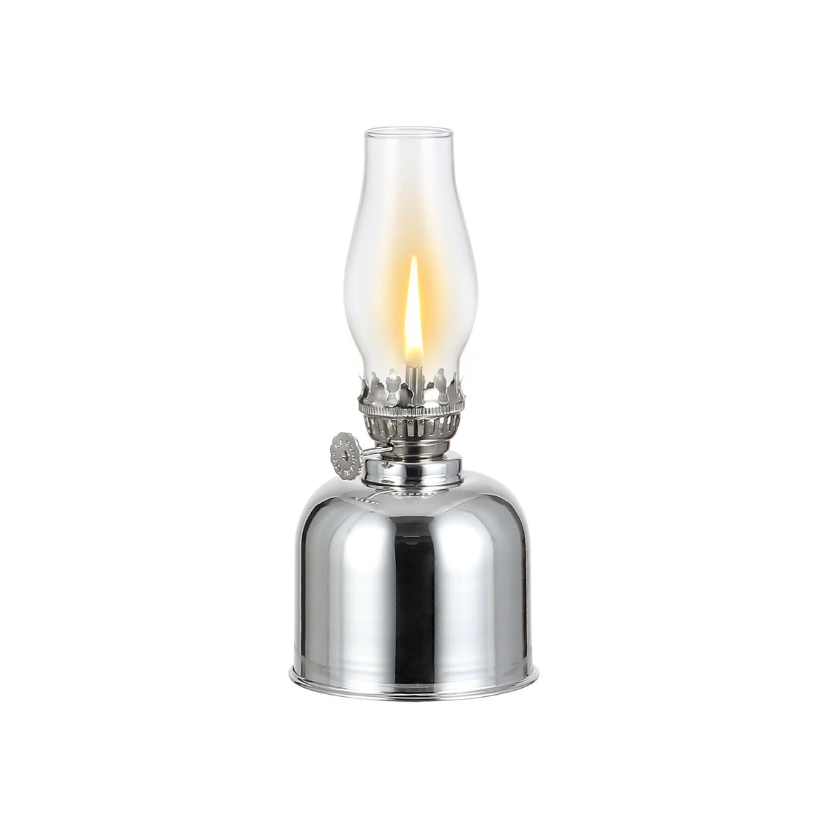 Dnrvk Plating Metal Oil Lamp Clear Glass Small Oil Lamps For Indoor Use Home Decor Chamber Oil Lamp Kerosene Lamp For Table Deco