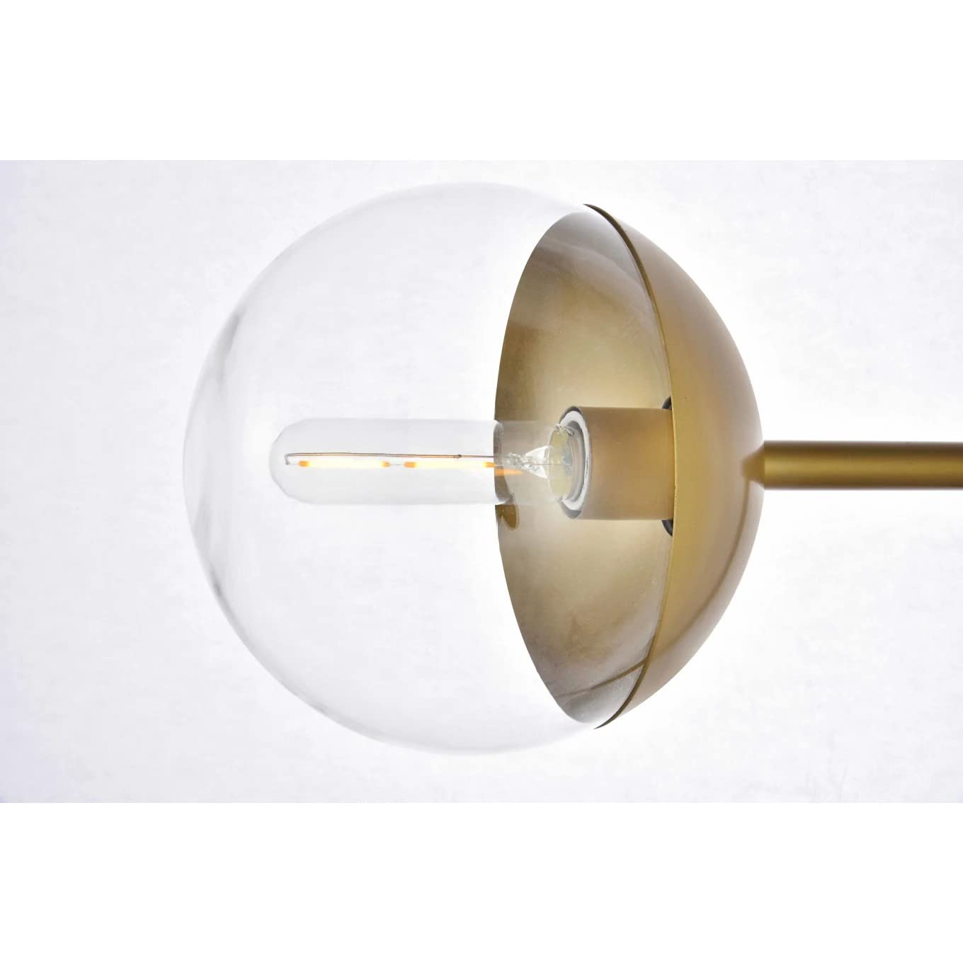 Elegant Lighting Chrome Floor Lamp, Clear Glass Shade, 1 Light, Modern Design