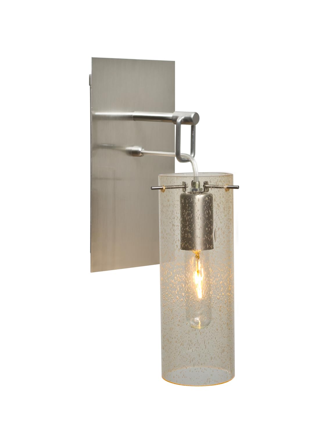 Besa 1WP-JUNI10GD-SN Contemporary Modern One Light Wall Sconce from Juni Collection in Pewter, Nickel, Silver Finish,