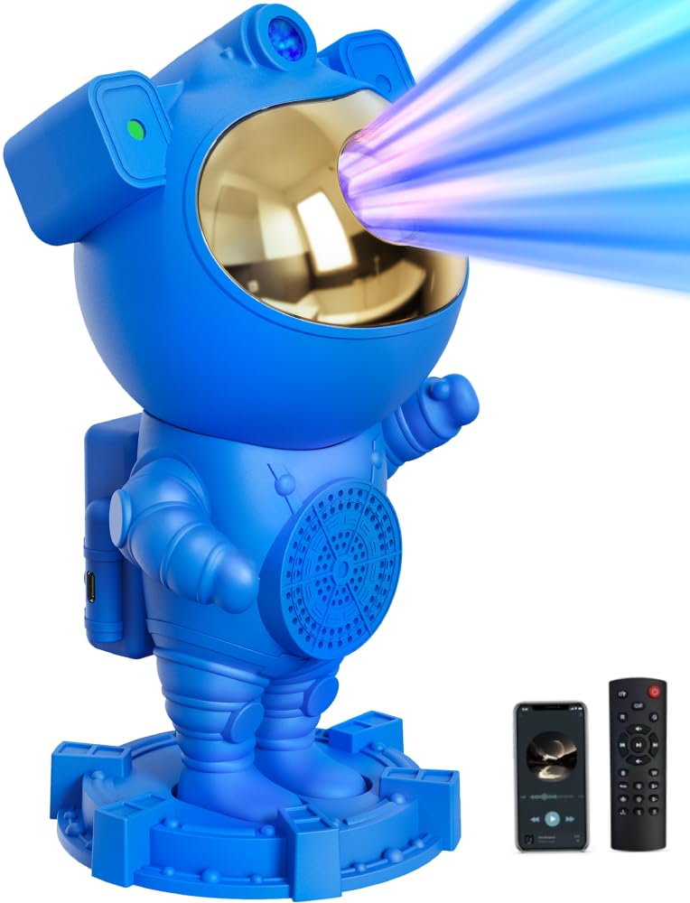 Astronaut Galaxy Moon Star Projector, Kids Night Light for Bedroom Ceiling, Room Decor Home Aesthetic, Space LED Lamp, Gifts for