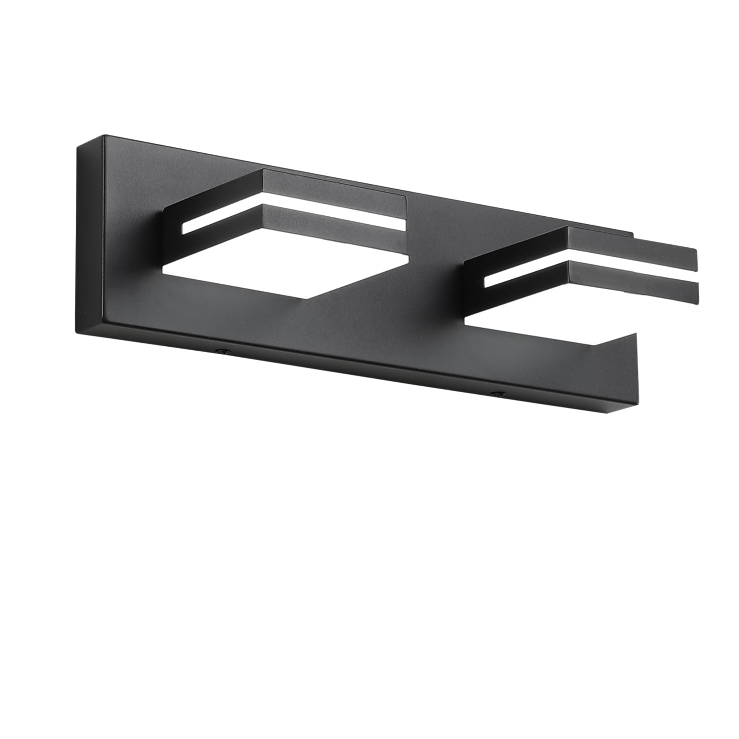 SineRise LED Bathroom Vanity Light Fixture, 2-Light Dimmable, 15.5-Inch, Matte Black, Model 9553E
