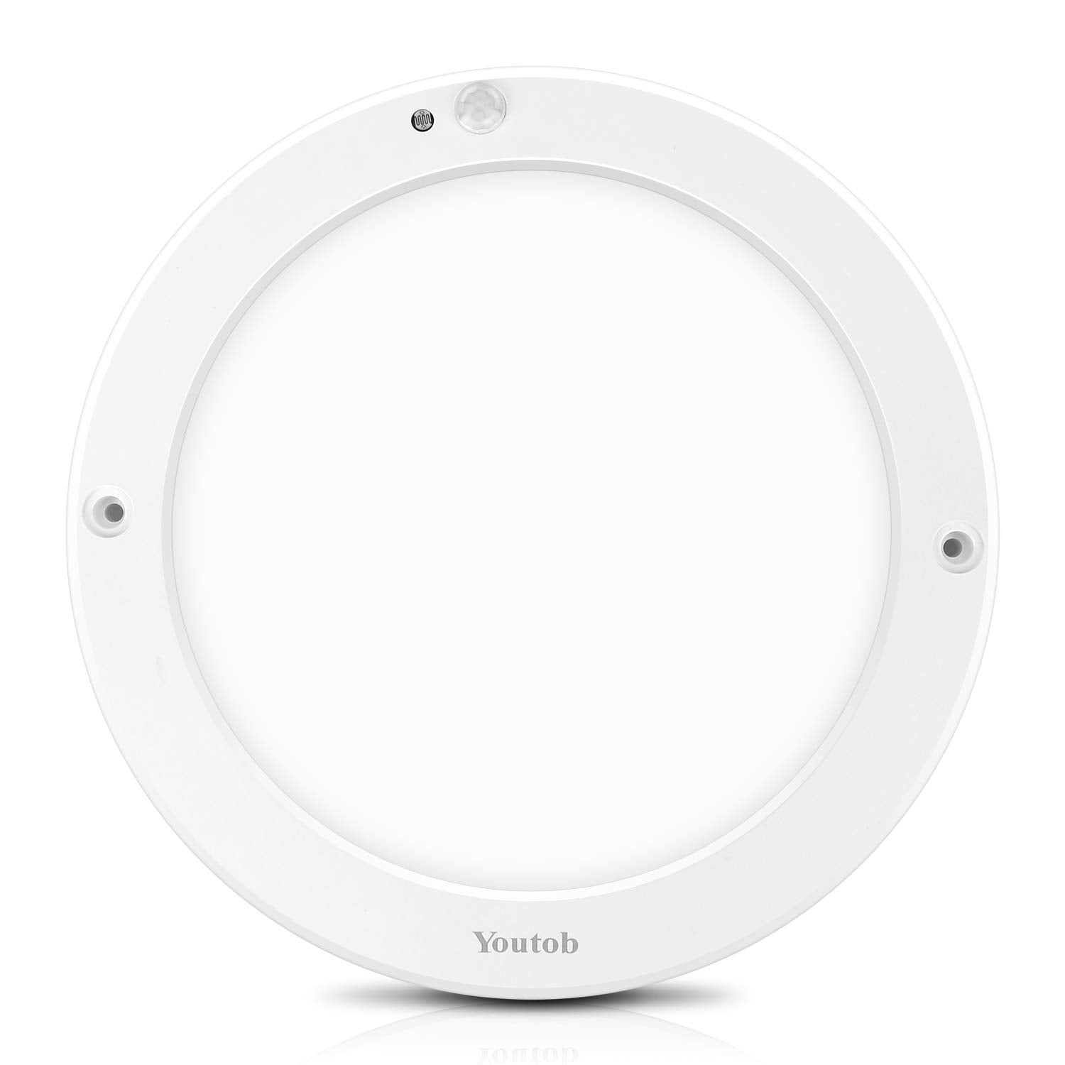 Youtob Motion Sensor Led Ceiling Light 15W 1100Lm, Etl Listed, Flush Mount Round Lighting Fixture For Stairs, Porches, Closets, 