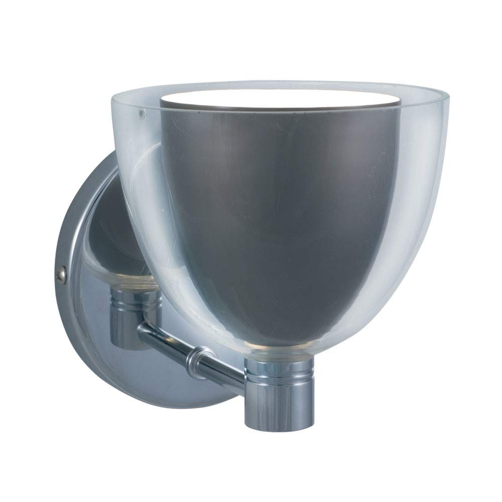 Jesco Lighting WS215-GMWH Lina Series 1-Light Wall Sconce, Metal, 40W, White/Gun