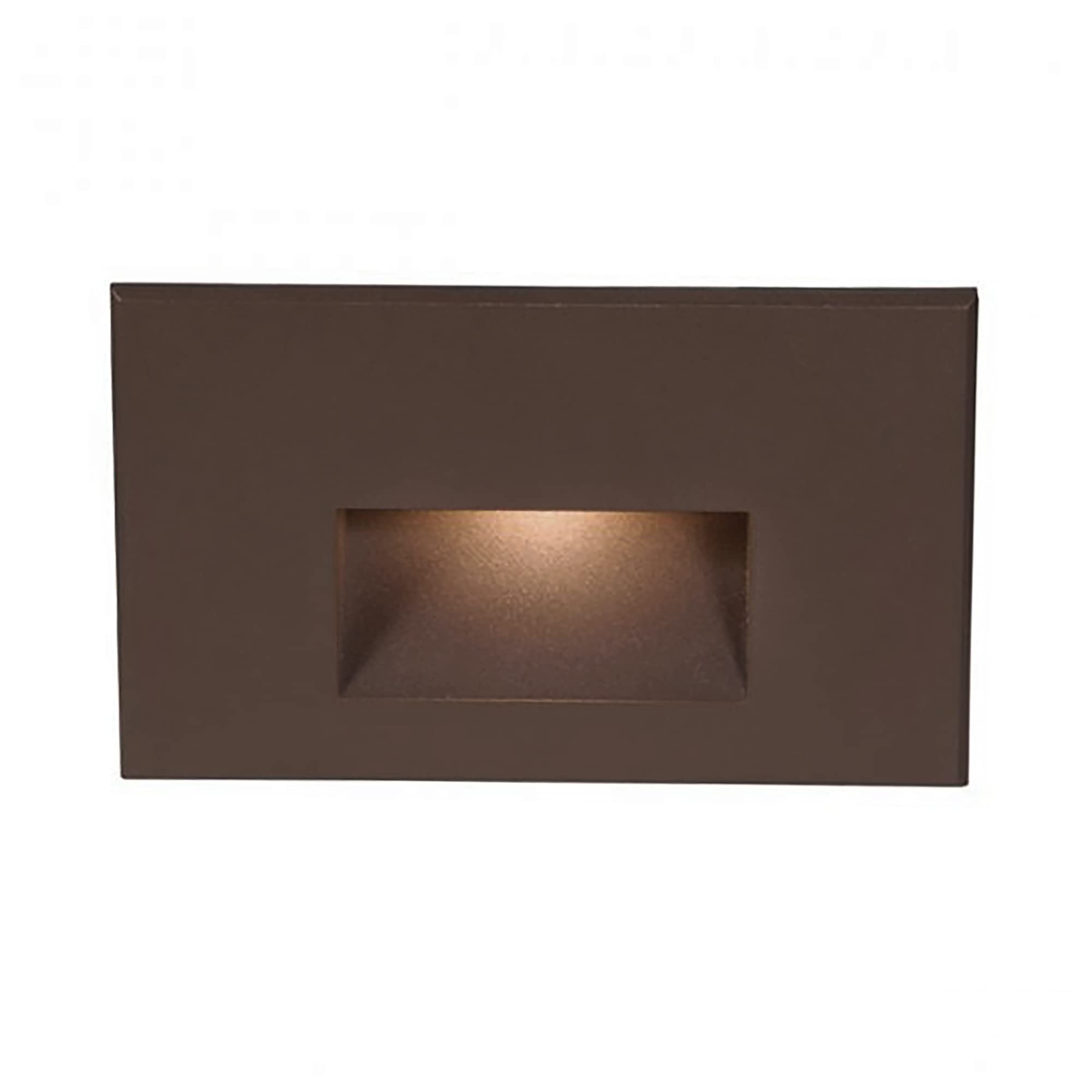 WAC Landscape Lighting, LEDme 120V LED Horizontal Indoor and Outdoor Step and Wall Light 3000K Built-in LED in Bronze