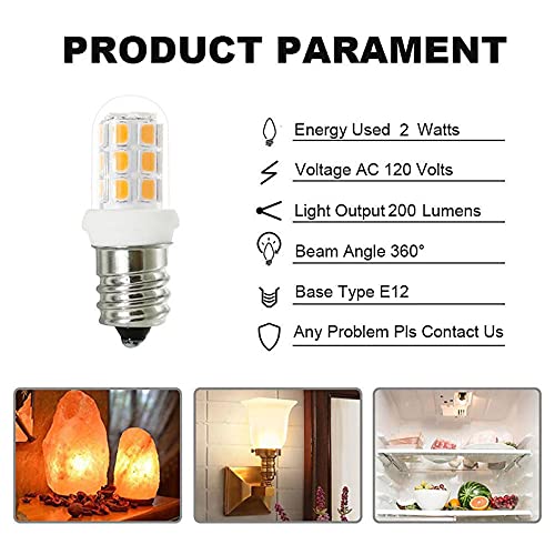 XRZT LED Night Light Bulbs - C7 E12 15W Warm White 2-Pack Candelabra Bulbs