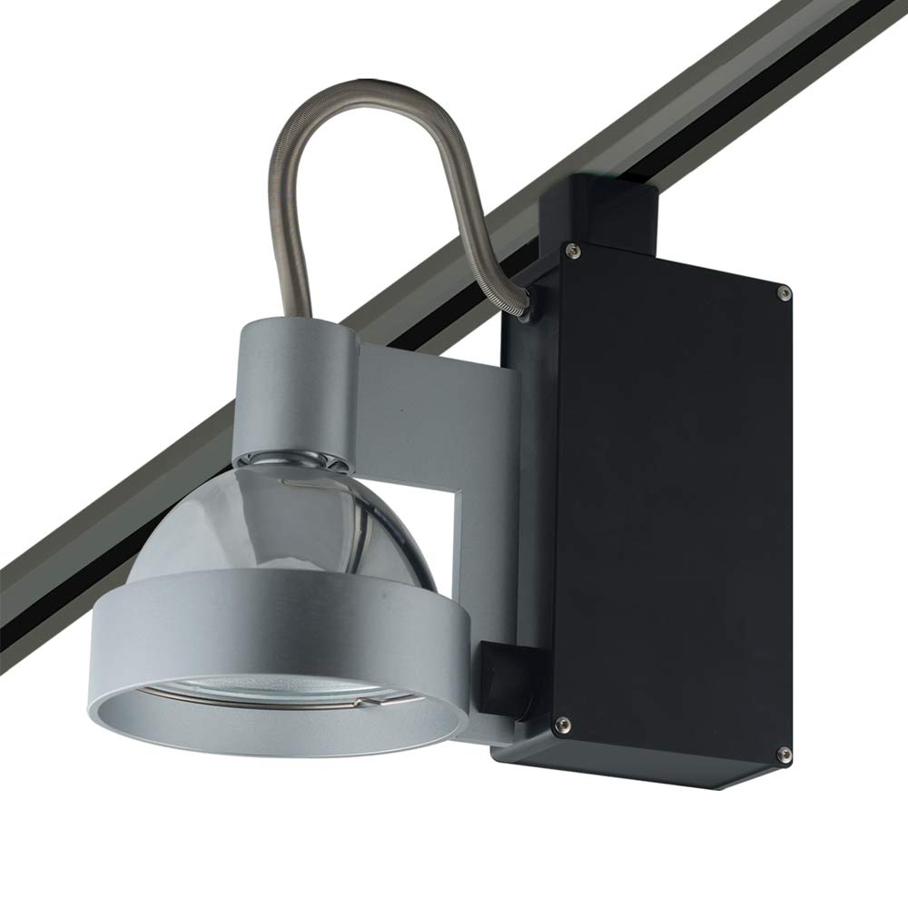 Jesco Lighting Hmh701T4Nf70S Contempo 701 Series Metal Halide Track Light Fixture, T4 24-Degree Narrow Flood, 70 Watts, Silver Finish