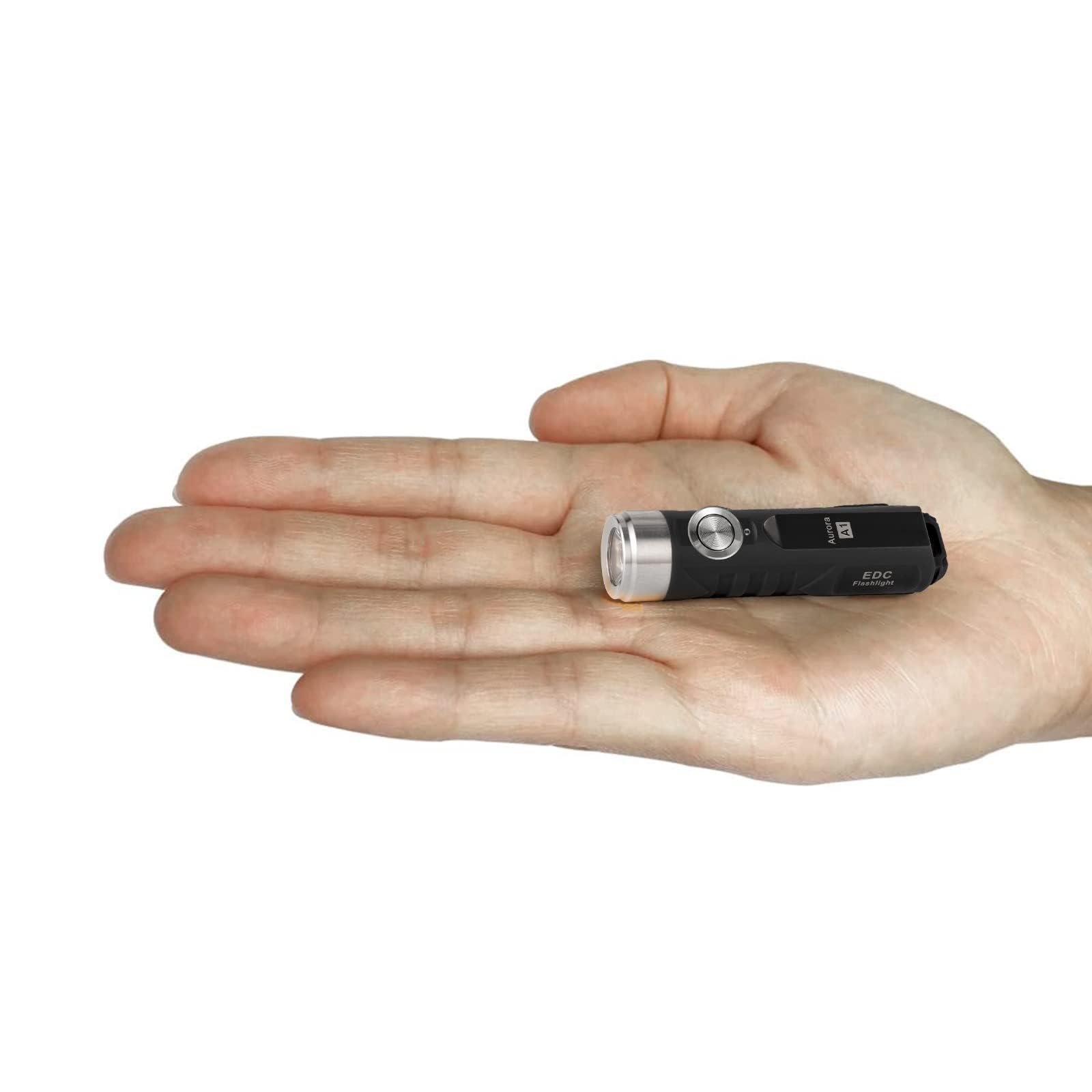 RovyVon A1 Gen 4 EDC Flashlight 650 Lumens Mini Keychain Rechargeable Black