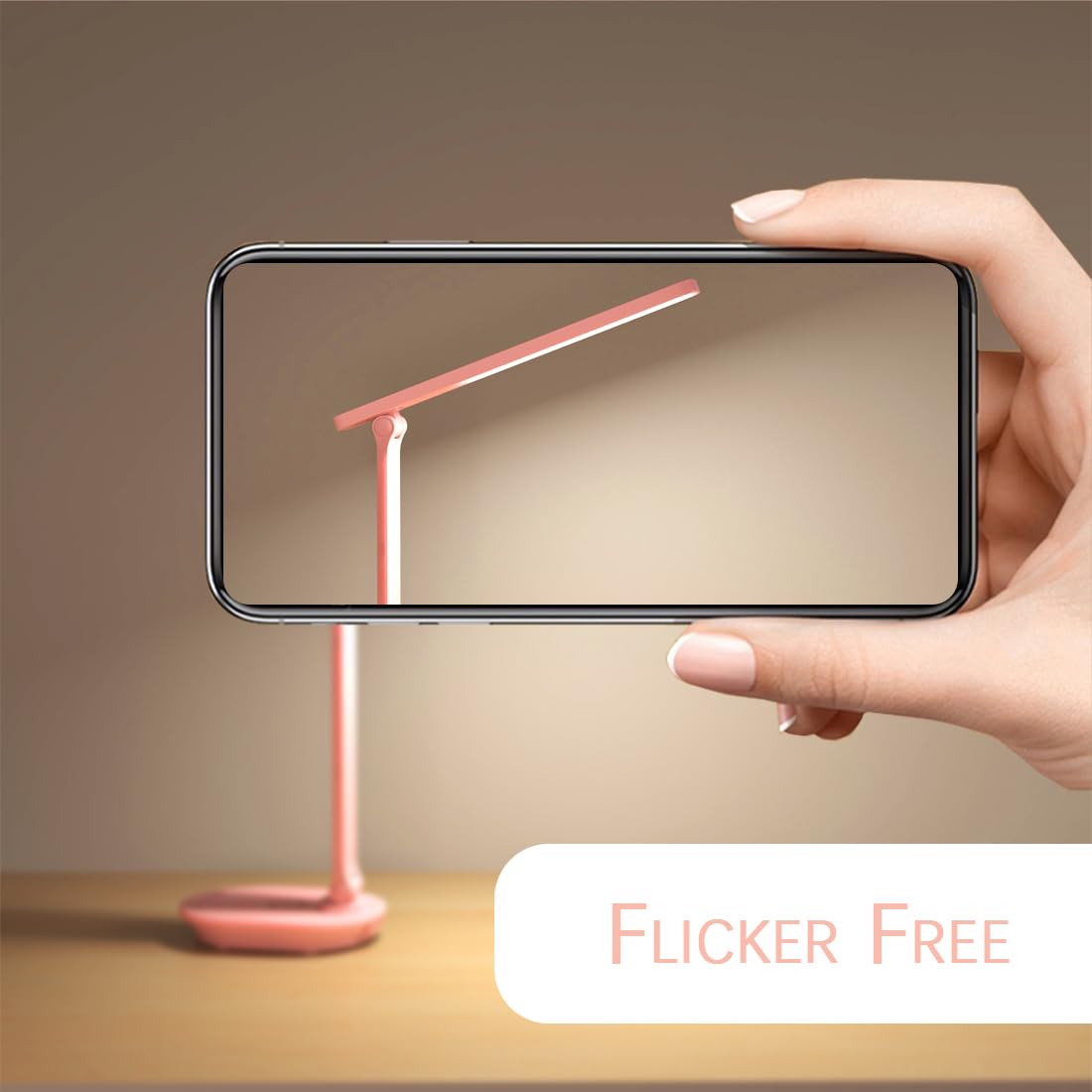 Pink Desk Lamp College Dorm Essentials For Girls, 3 Color Dimmable Reading Lamp, Battery Operated, Usb Rechargeable Powered, Cor