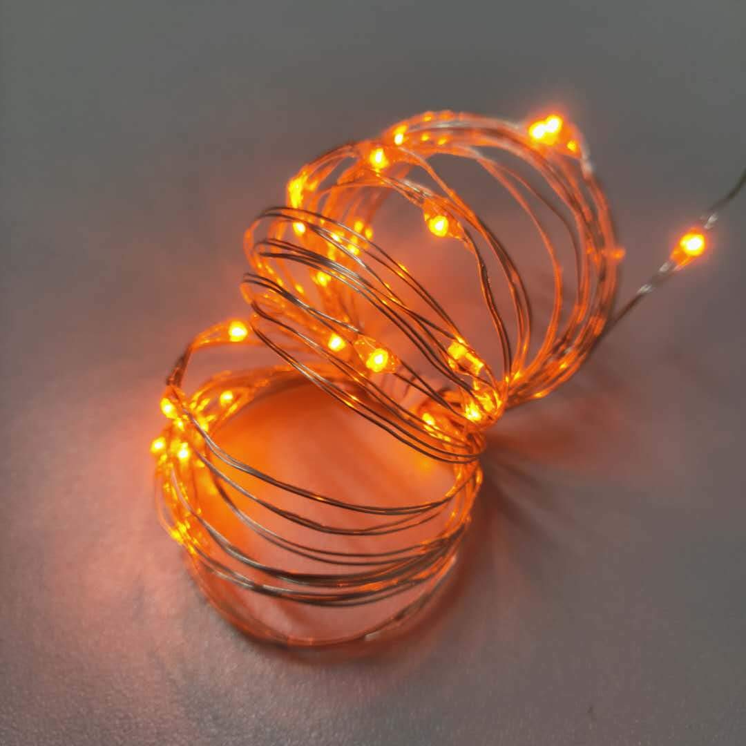 yongzhenlite 4 Pack Battery Operated LED Fairy Lights with Timer, 10 Feet, 30 Count LEDs, Orange