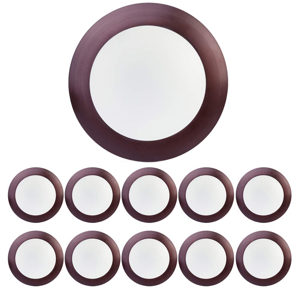 ECOELER 6 Inch Dimmable LED Disk Light, 16.5W, 1000Lm, Aluminum Baffle, Bronze Trim, 3000K Warm White, 10