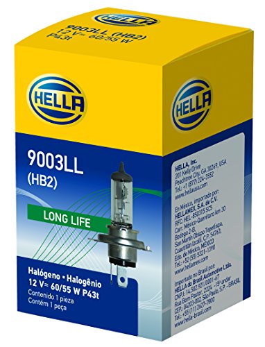 HELLA 9003LL Long Life Bulb, 12V, 60/55W (Pack of 2)