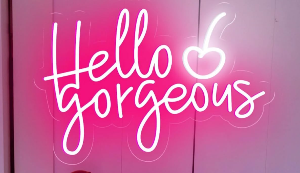 Ulalaza Neon Light Sign LED XOXO Decorative Marquee 15.7in x 11in Acrylic Gorgeous Cherry