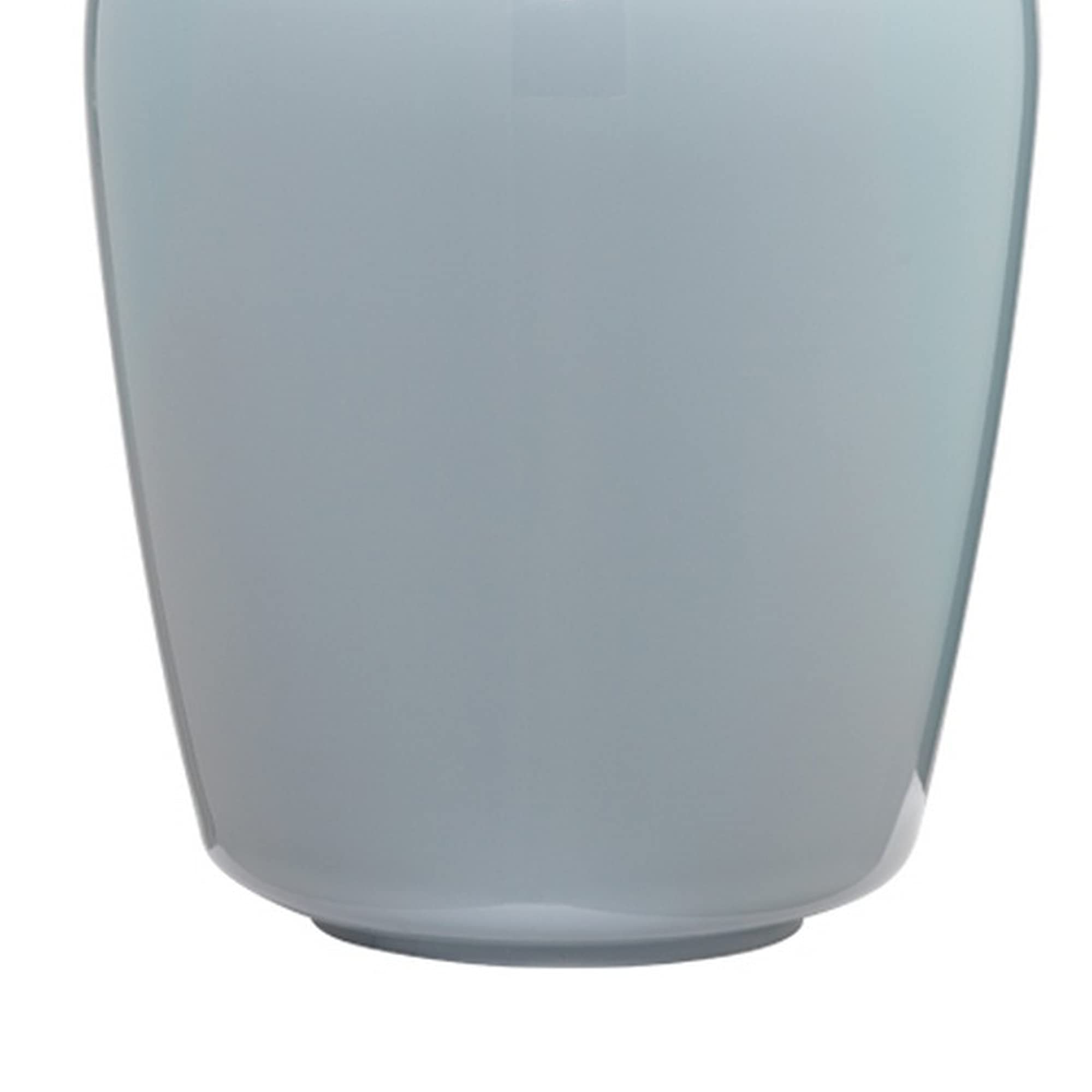 Benjara Table Lamp With Bellied Shape Ceramic Base, Gray