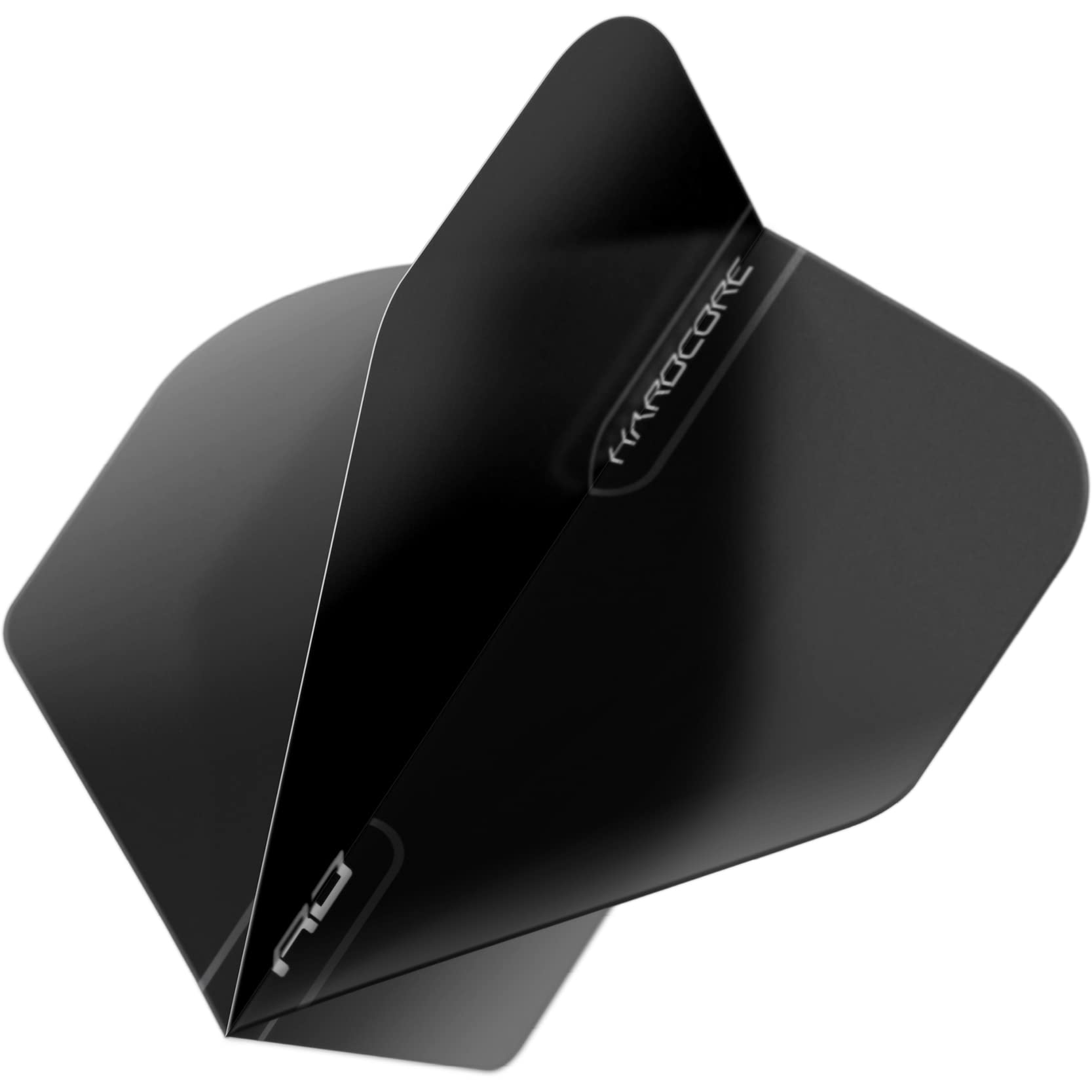 RED DRAGON Hardcore Black Extra Thick Standard Dart Flights - 5 Sets Per Pack (15 Dart Flights in Total)