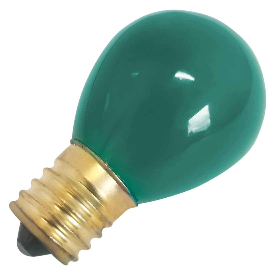 Ocs Parts 10S11N-130V-Cg Green Light Bulbs | 10 Watt 130 Volt S11 Miniature E17 Intermediate Screw Base Lamps | 4,500 Hour Repla