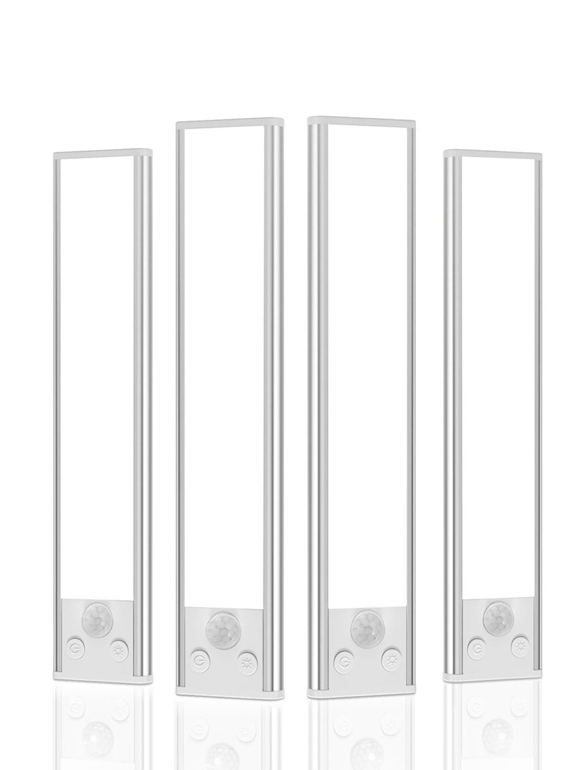 Under Cabinet Lighting, LED Motion Sensor Lights Indoor, 4 Pack Magnetic Rechargeable 1800mAh Closet Lights, Wireless Under Coun