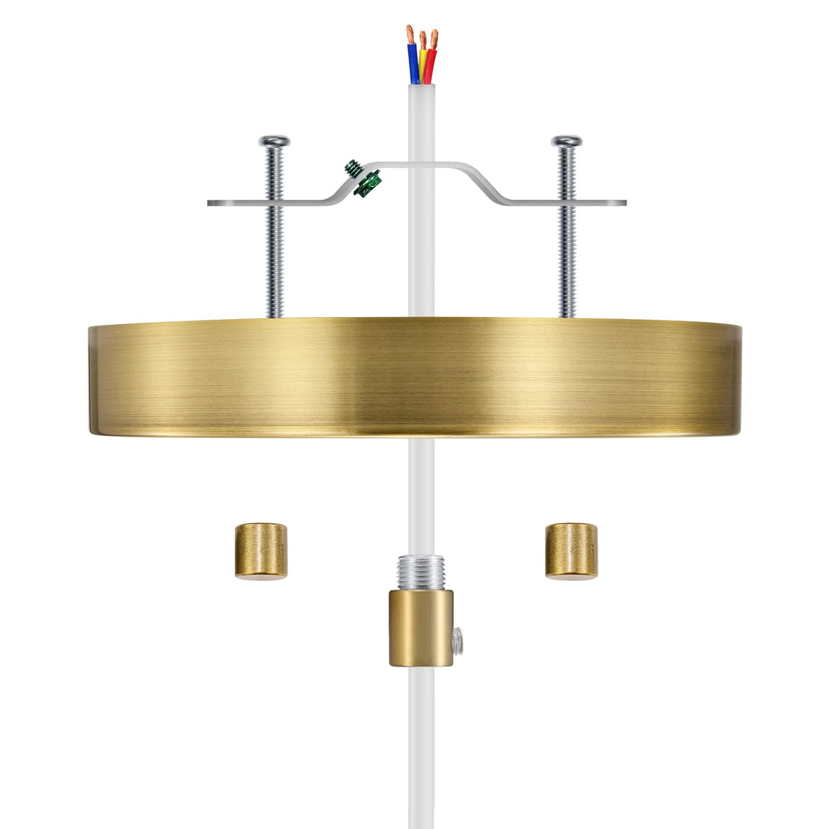 Canomo Pendant Light Canopy Kit, 5.125 Inch, Metal, Antique Brass, Mod ...
