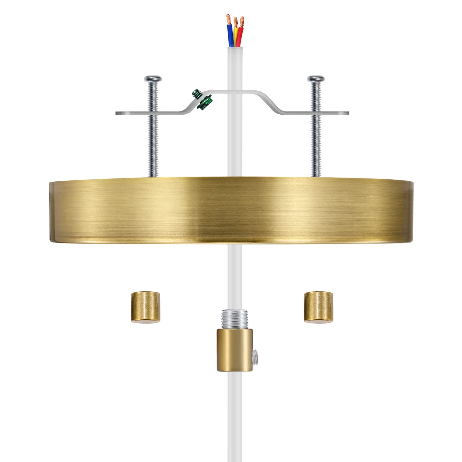 Canomo Pendant Light Canopy Kit, 5.125 Inch, Metal, Antique Brass, Model: Canopy-5-anti, Includes Mounting Hardware