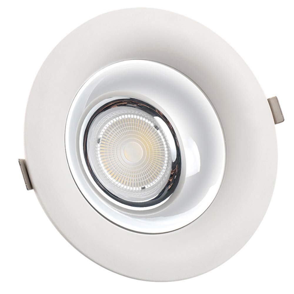 OZZKI Recessed LED Lighting Downlight Indoor Embedded Ceiling Light Ultra-Thin White Round Recessed Downlight PC Panel Spring Br