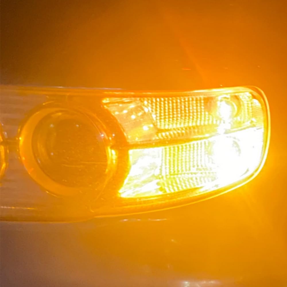 Blyilyb 12-Pack Amber Replacement Stock # 194 T10 168 2825 W5W 175 158 Bulb 5050 5 Smd Led Light 12V Car Interior Lighting For M
