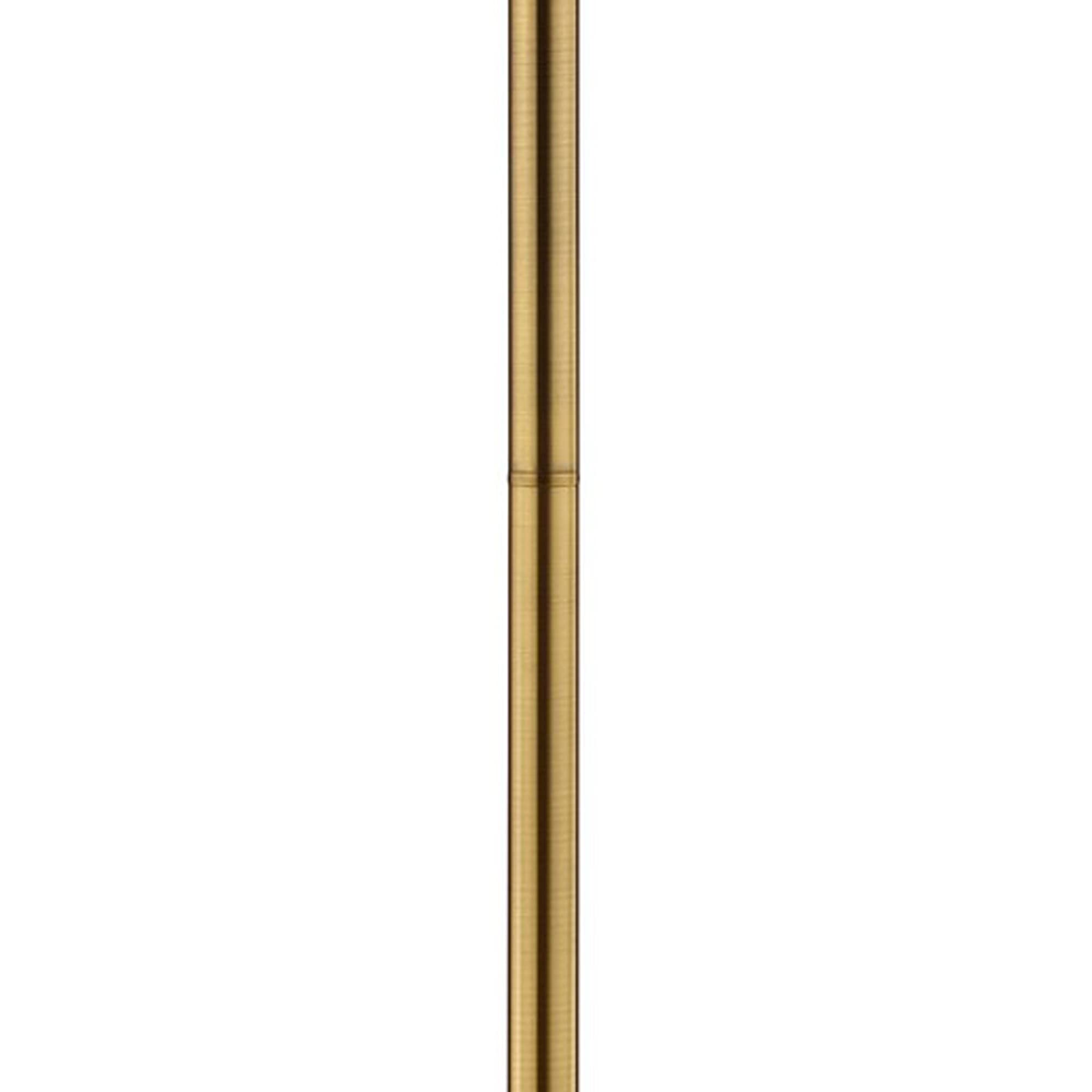 Benjara Floor Lamp With Crystal Orb And Metal Stalk Support, Gold