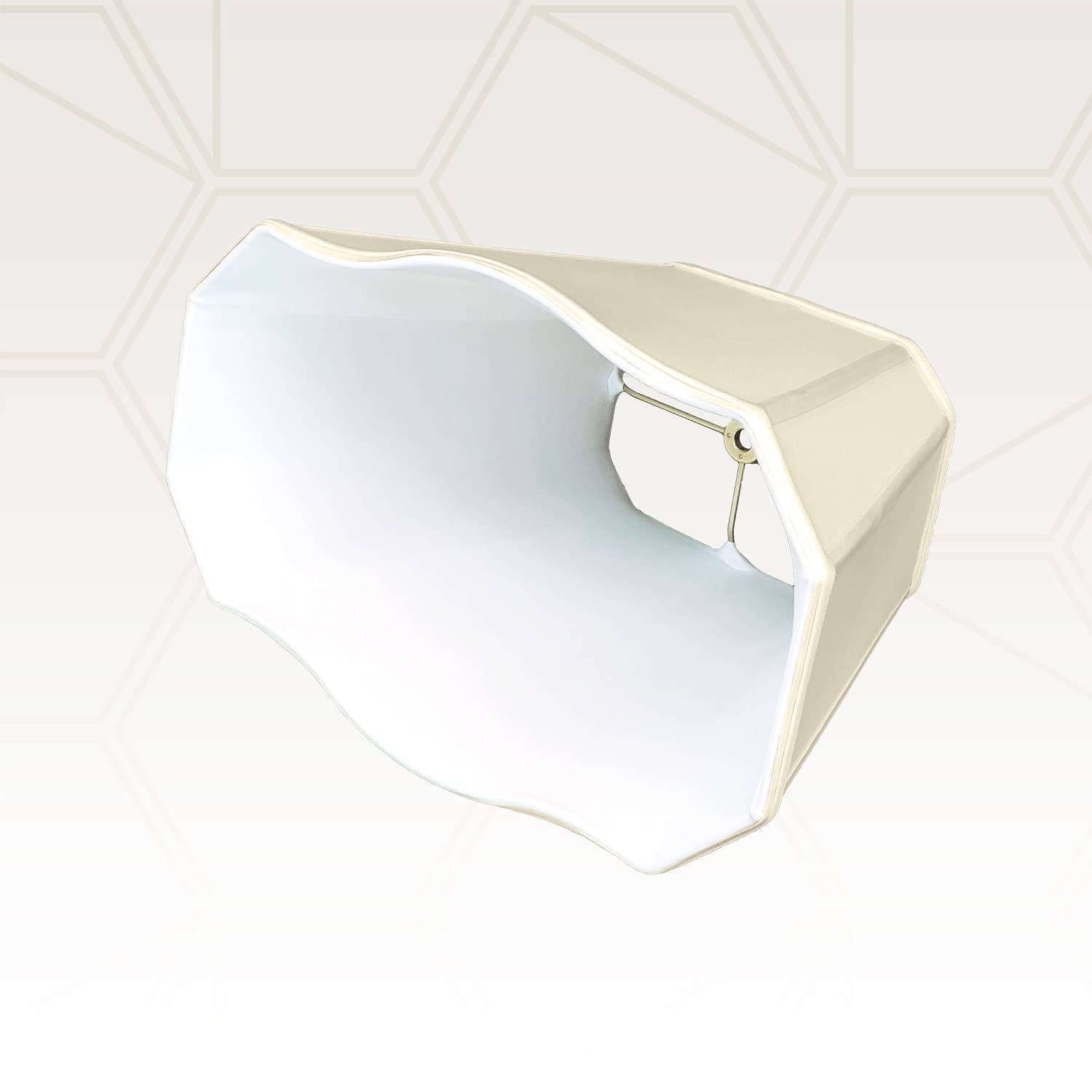 Royal Designs Bottom Rectangle Basic Lamp Shade, Beige, (4 X 6) X (7 X 10) X 8.5 (Bs-747-10Bg)
