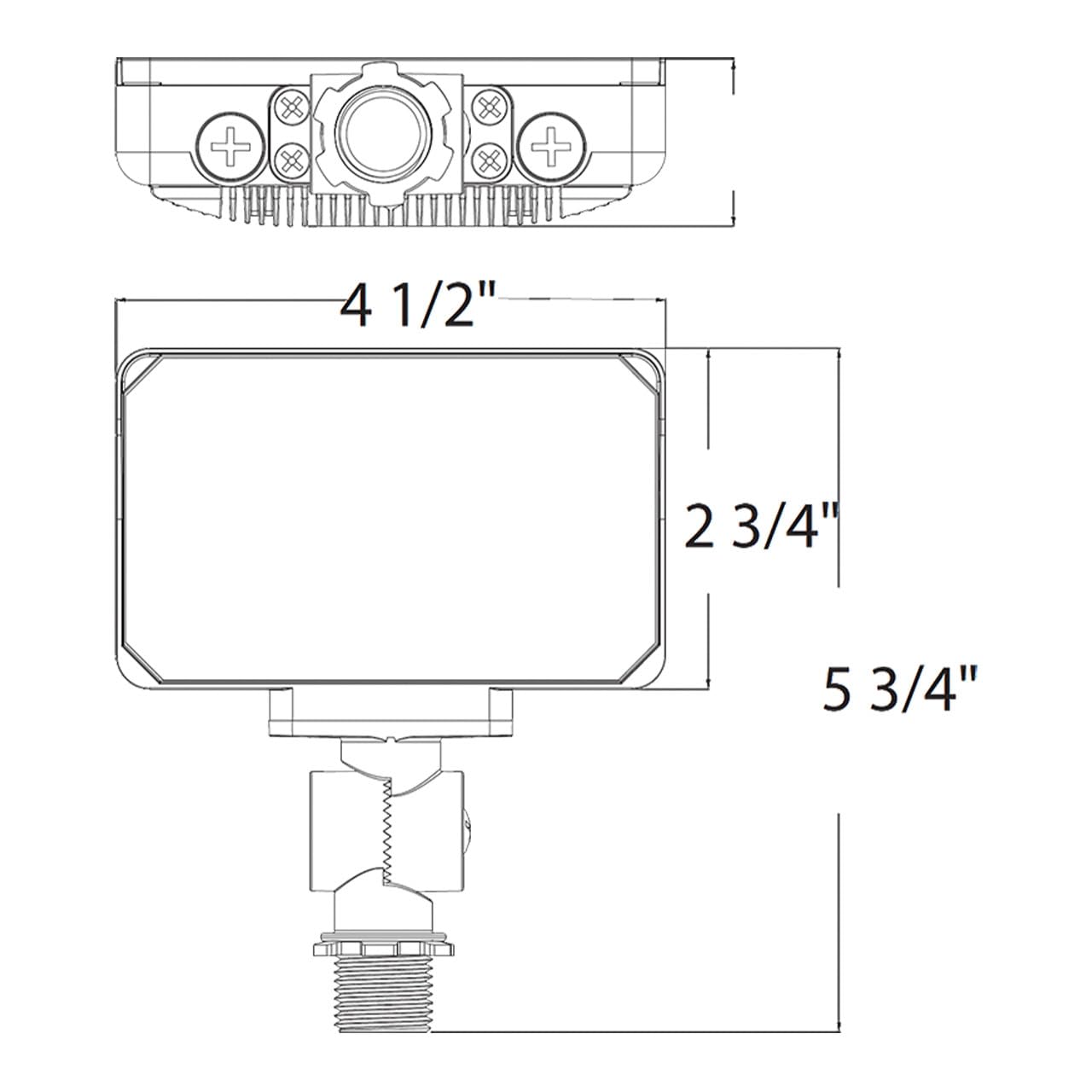 RAB Lighting X34 Series Adjustable LED Flood Light - Selectable Wattage & CCT, Outdoor Fixture, Bronze