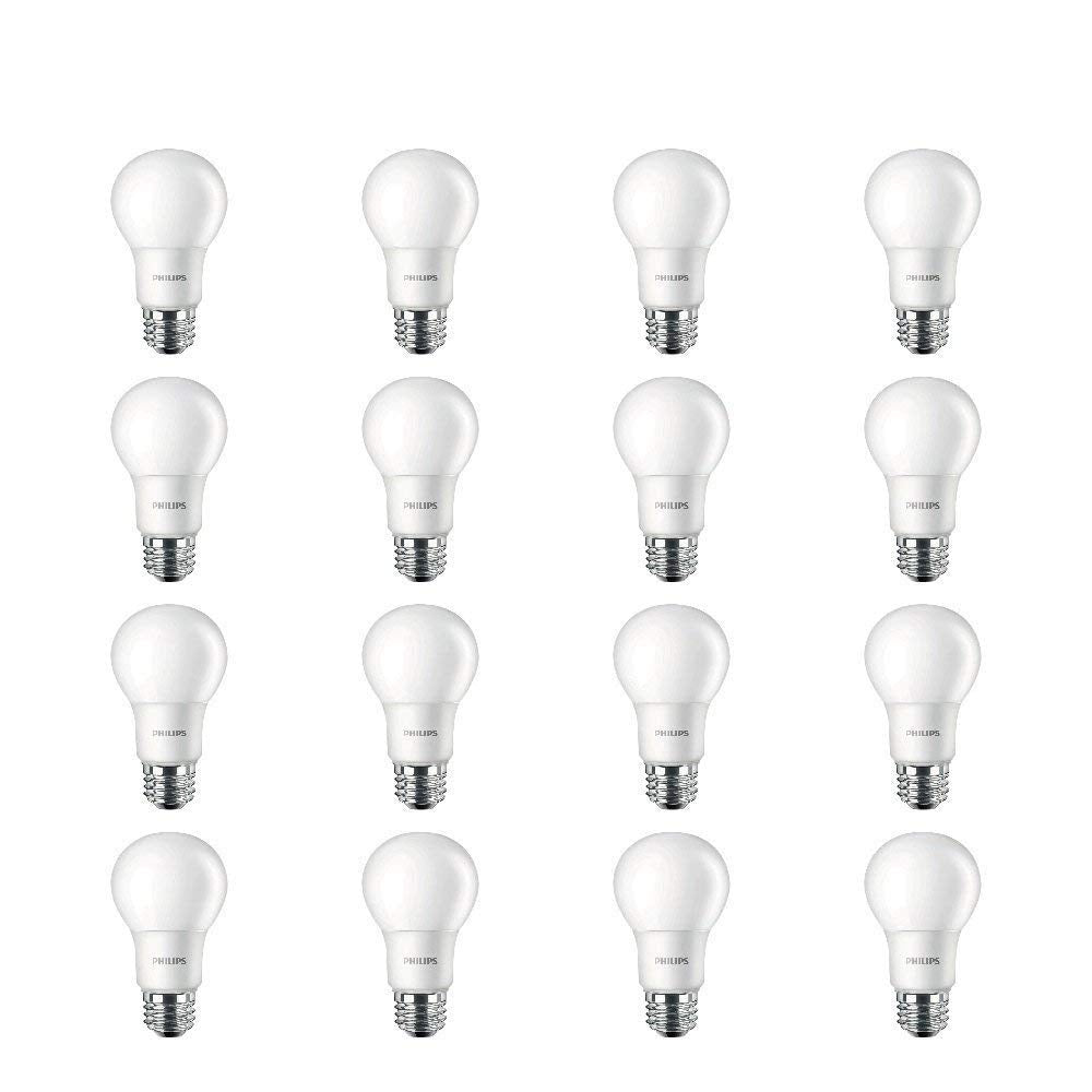 Philips LED A19 Light Bulb 10W (60W Equivalent) Soft White 800 Lumen EyeComfort Technology 16-Pack E26 Base