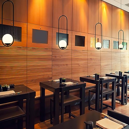 Vonn Capri 7&quot; Led Pendant Light Fixture, Black Aluminum With Glass Shade, Modern Lighting