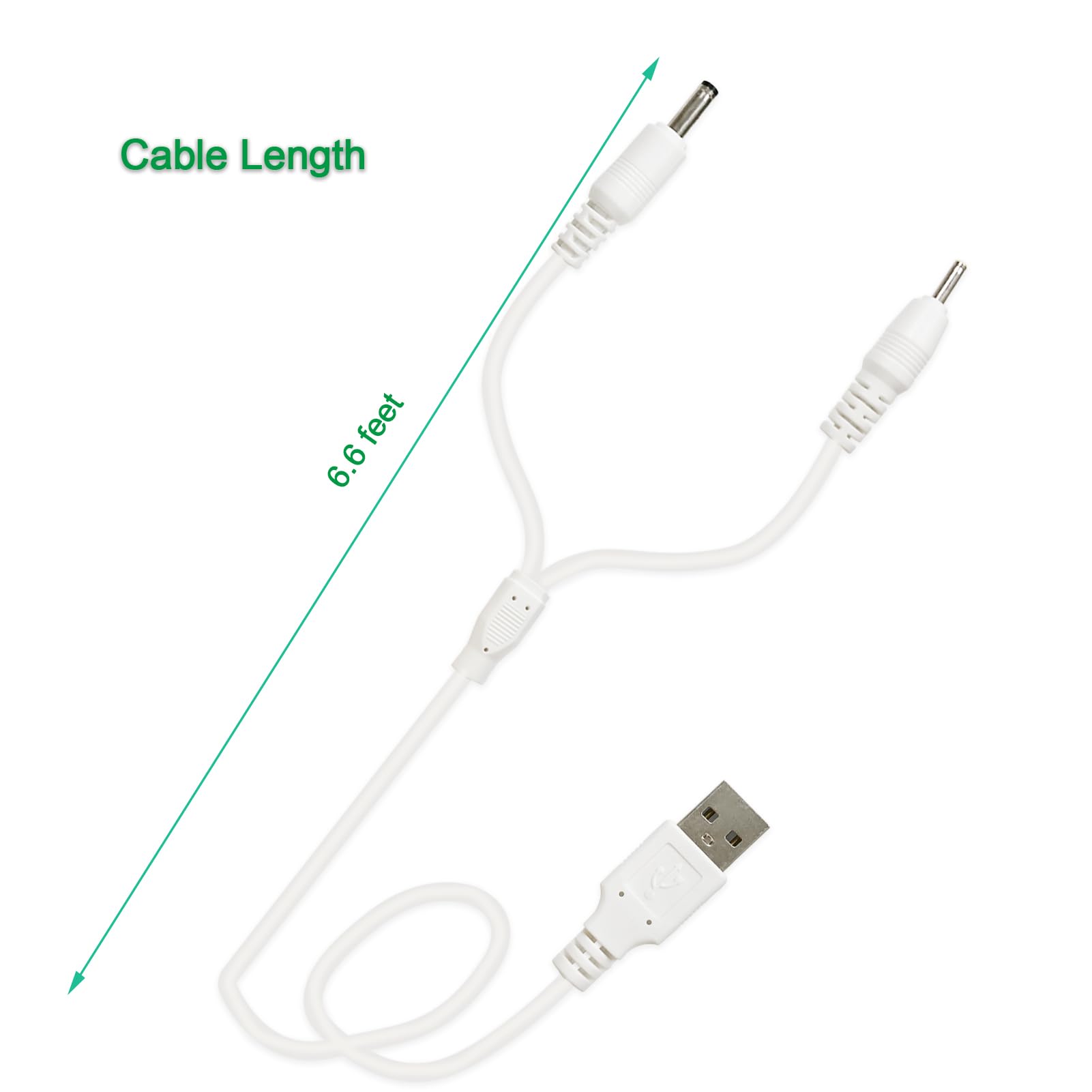 Pdeey Charger Replacement For Mydethun/Hyodream/Brightworld Moon Lamp Night Light, Usb Charging Cord 5 Ft (2-Pack)