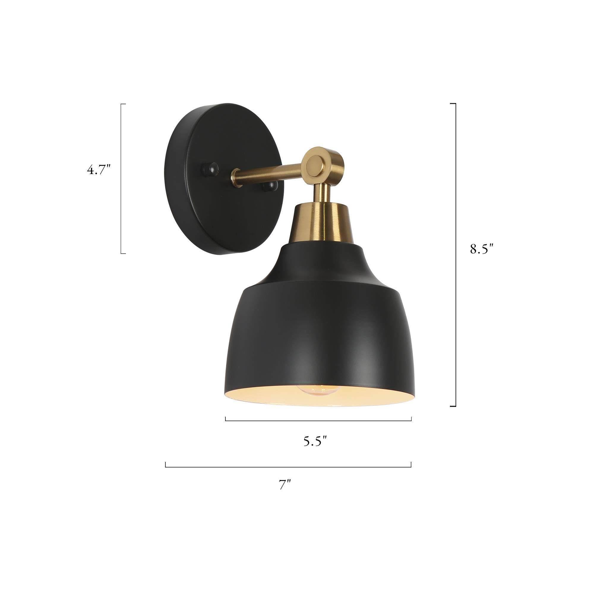 Ksana Sconces Wall Lighting, 1-Light Black And Gold Wall Sconce Light, Modern Metal Bedroom Bathroom Wall Sconces Indoor