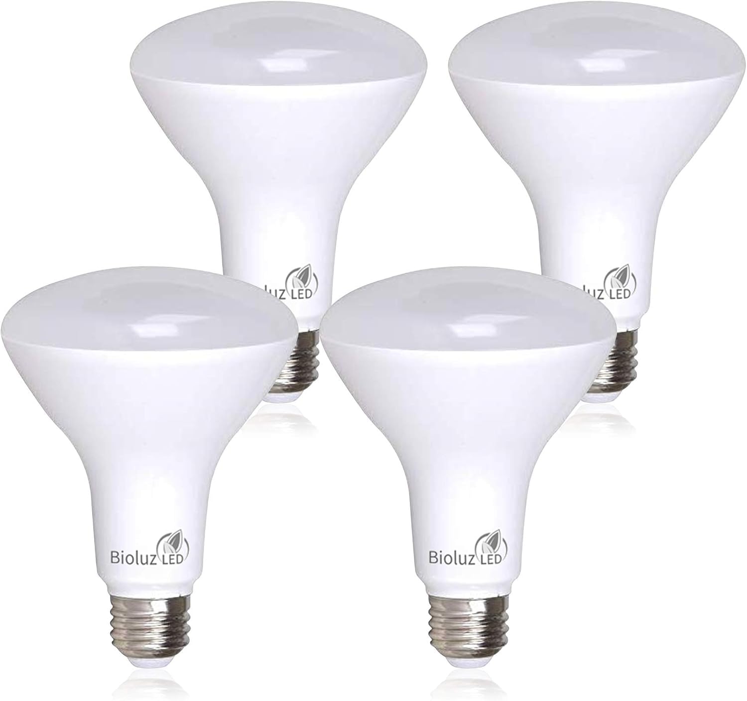 Bioluz Led 4 Pack Br30 Led Bulbs, Indoor Flood Lights High Cri 75W Equivalent Uses 10W 2700K Warm White 850 Lumens, E26 Base Dim