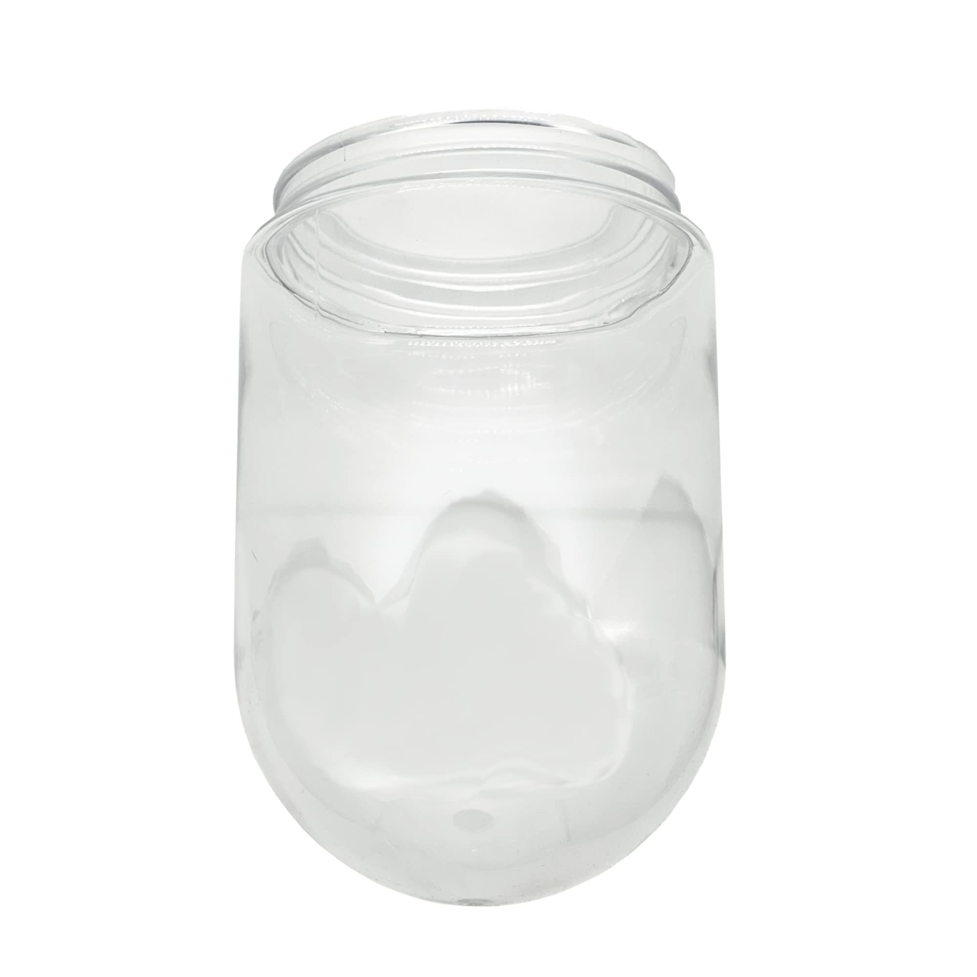 KastLite Clear Domed Jelly Jar with Threaded Neck | 5'' Indoor/Outdoor Acrylic Downlight | 3.25'' Outside Diameter | Smooth Text