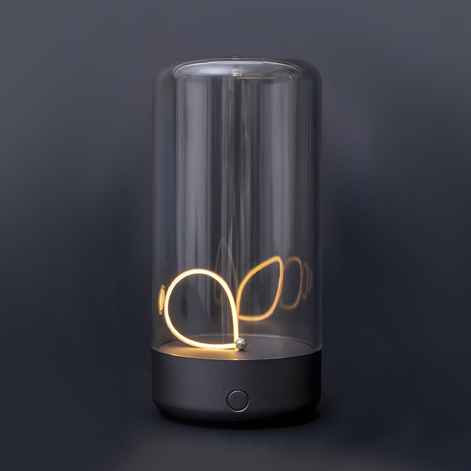 AUGE LIGHT Mini Table Lamp LED Rechargeable Cordless Gray Modern Design, Model AGDSLWT2202