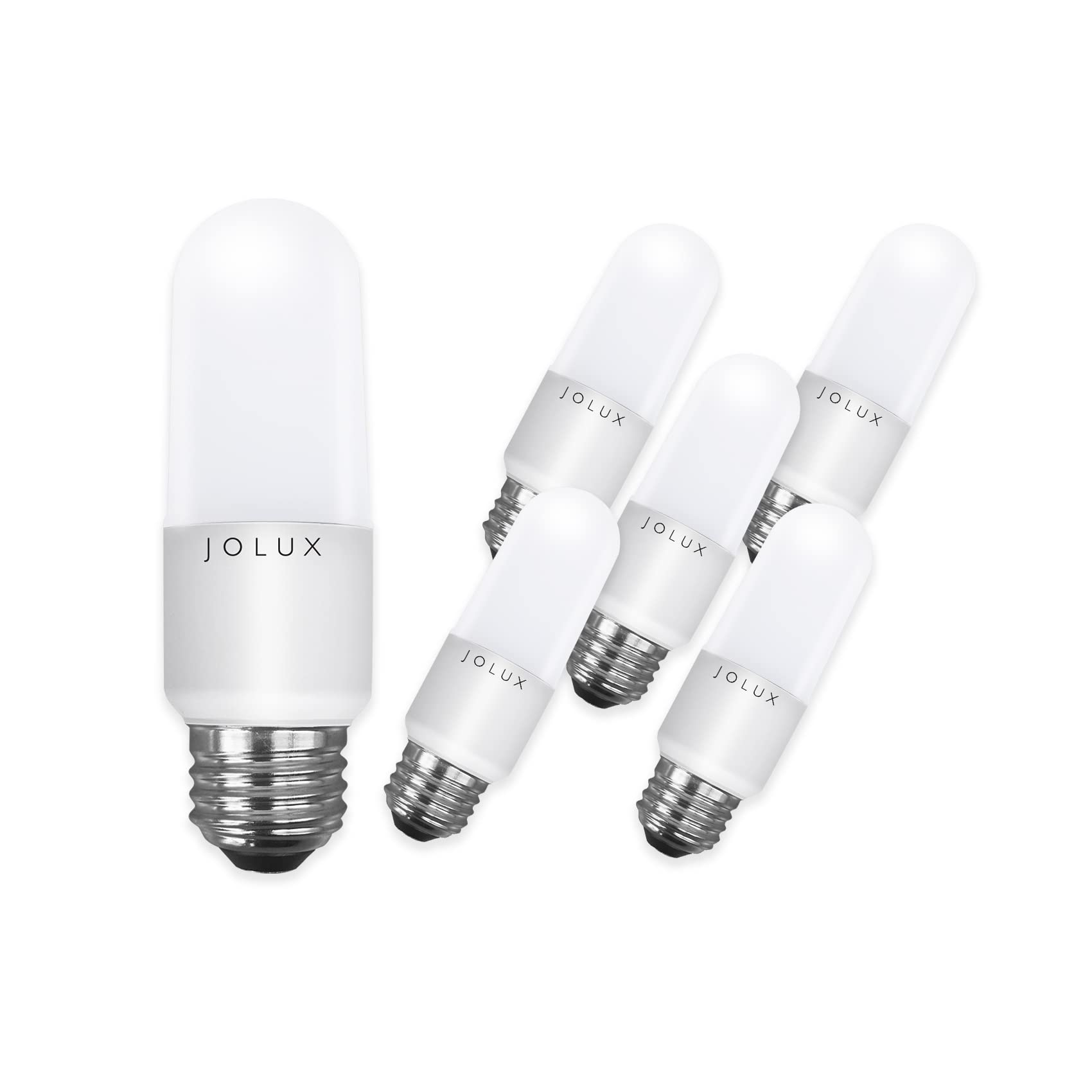 Jolux Led Stick Light Bulbs, Enclosed Fixture Rated,60W Equivalent, 5000K Daylight, 800 Lumen,Medium Screw Base E26 Led Bulbs,No