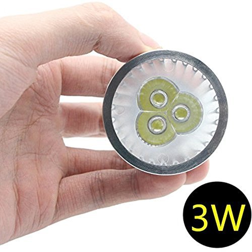 K JINGKELAI MR16 LED Bulbs 3W Cool White GU5.3 12V 10 Count Metal