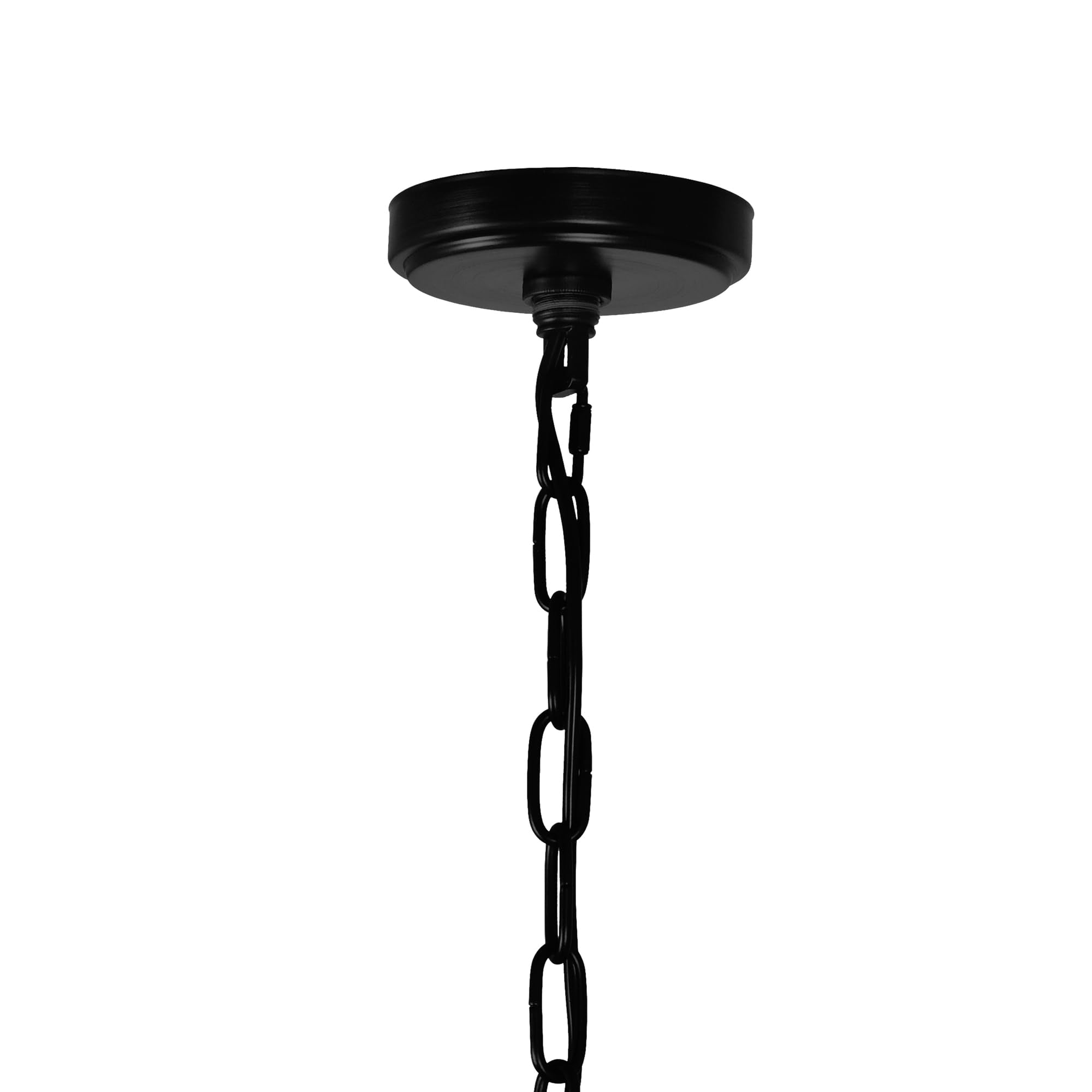 Cwi Lighting Padma Black Metal Chandelier - 4 Light Farmhouse Pendant Fixture