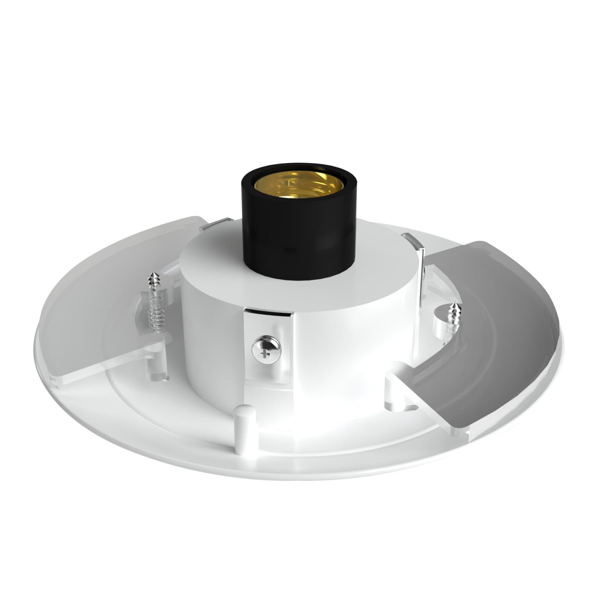 KastLite Wing Clip Fitter for 5.25in Acorn/Globe, 3in Pole Mount, White, Polycarbonate, Model KL0032, 5-Pack