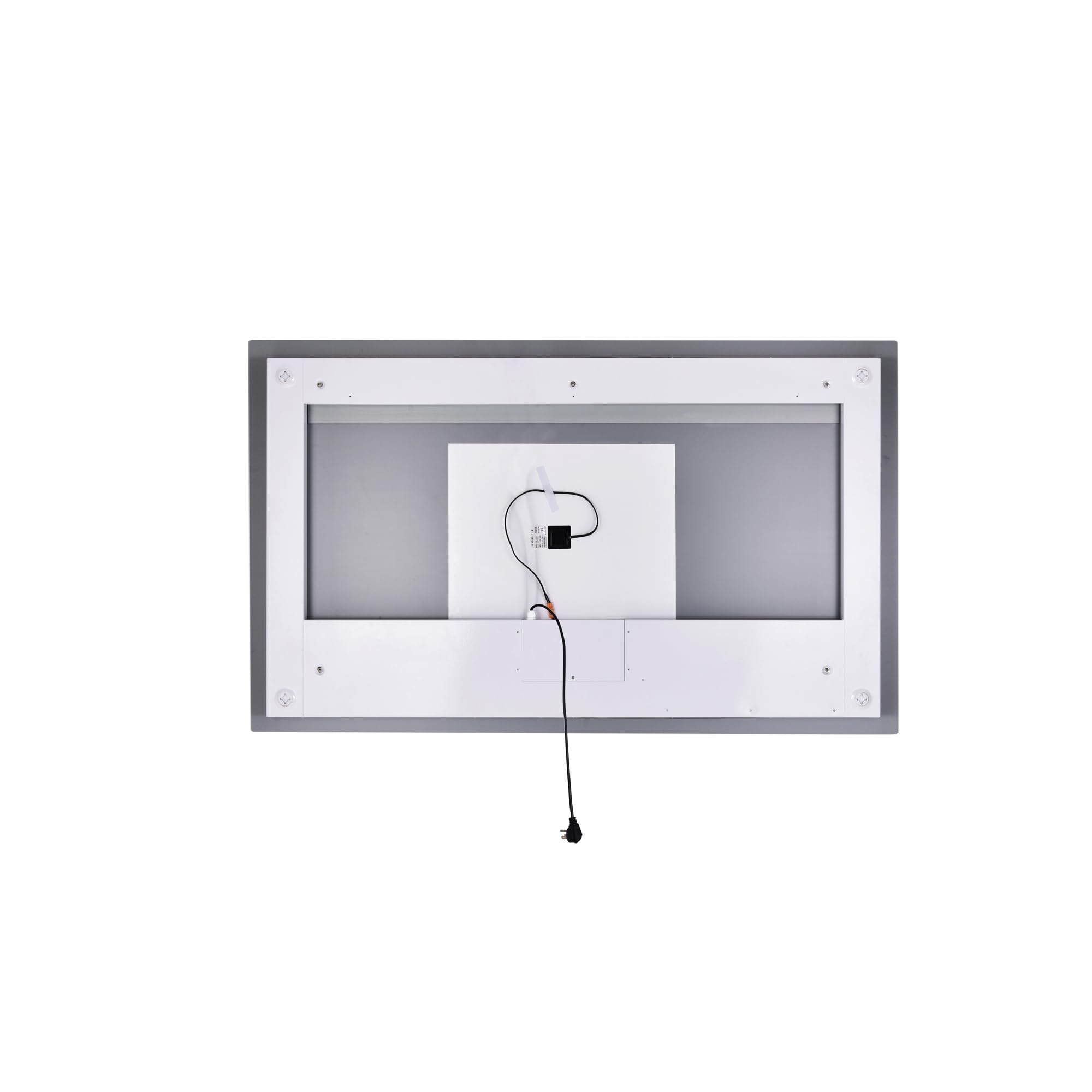 CWI Lighting Abril 58 Rectangle Contemporary Metal LED Mirror in Matte White